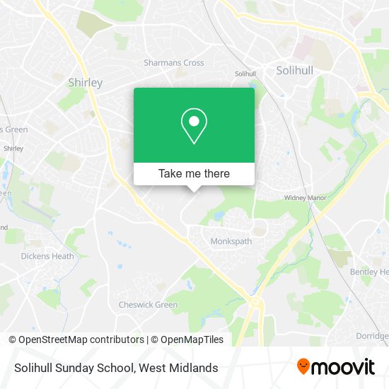 Solihull Sunday School map