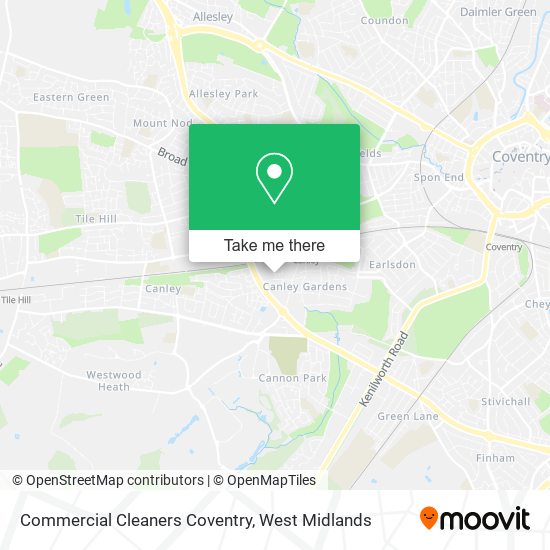 Commercial Cleaners Coventry map