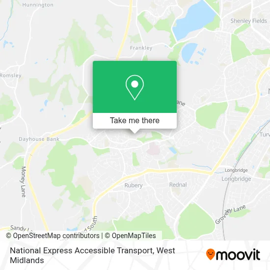 National Express Accessible Transport map