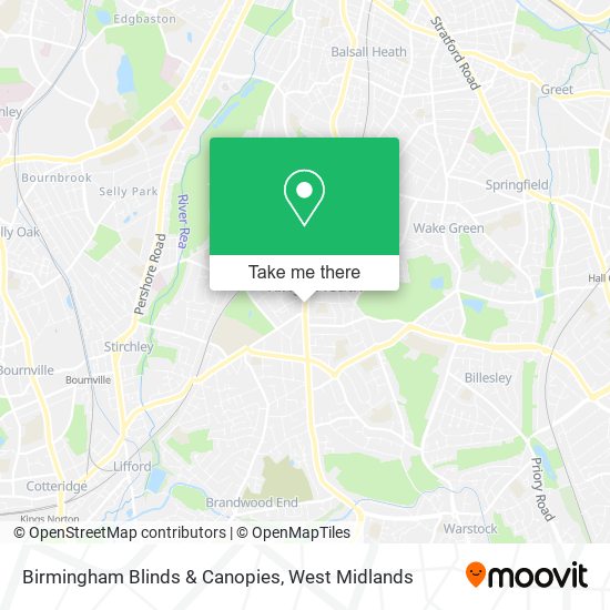 Birmingham Blinds & Canopies map