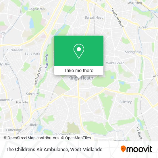The Childrens Air Ambulance map