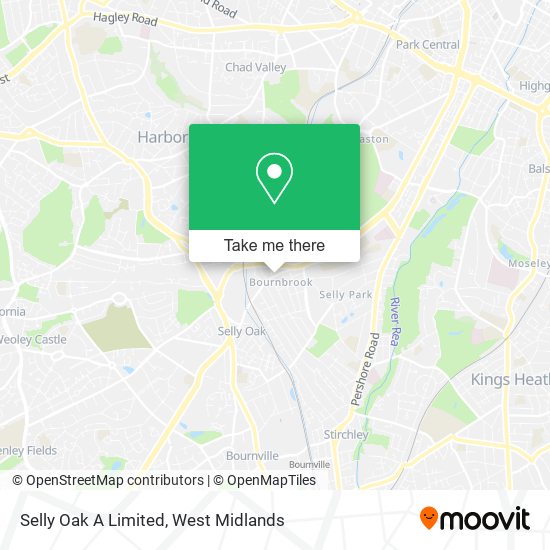 Selly Oak A Limited map