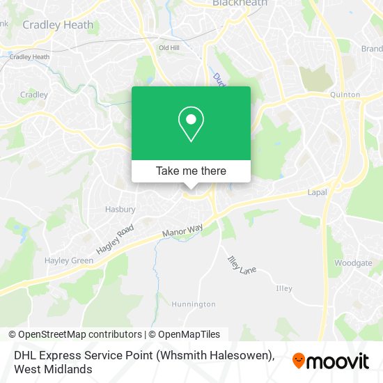 DHL Express Service Point (Whsmith Halesowen) map
