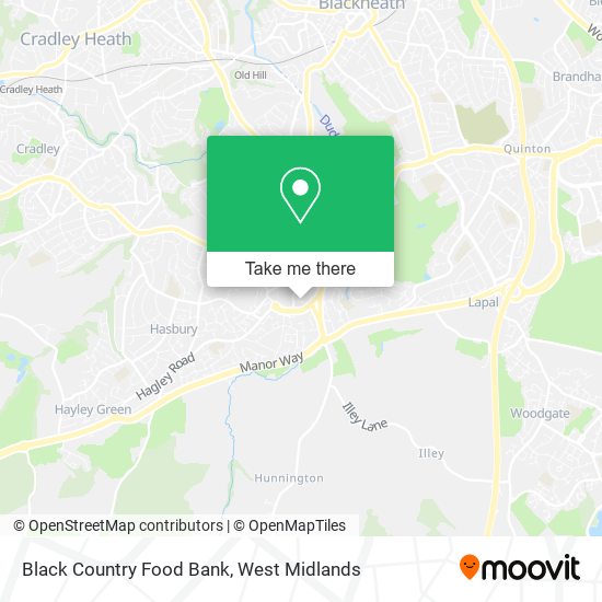 Black Country Food Bank map