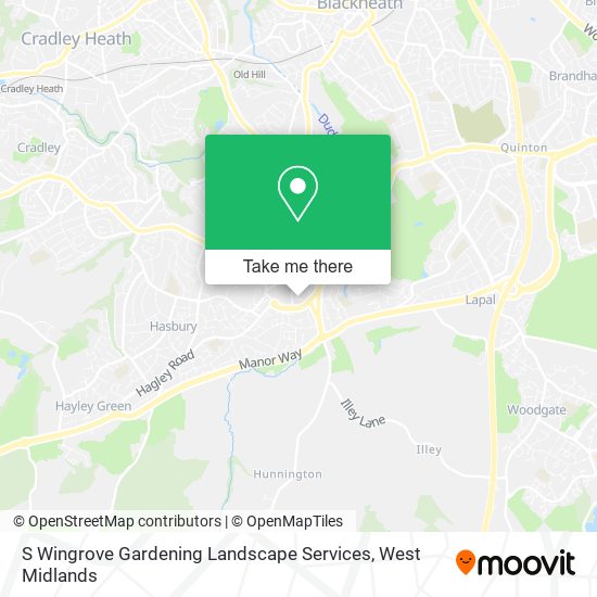 S Wingrove Gardening Landscape Services map