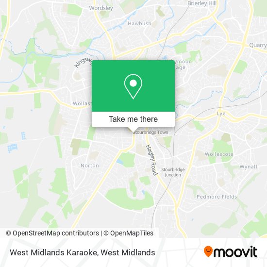 West Midlands Karaoke map