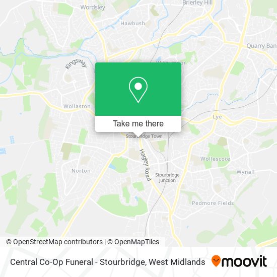 Central Co-Op Funeral - Stourbridge map