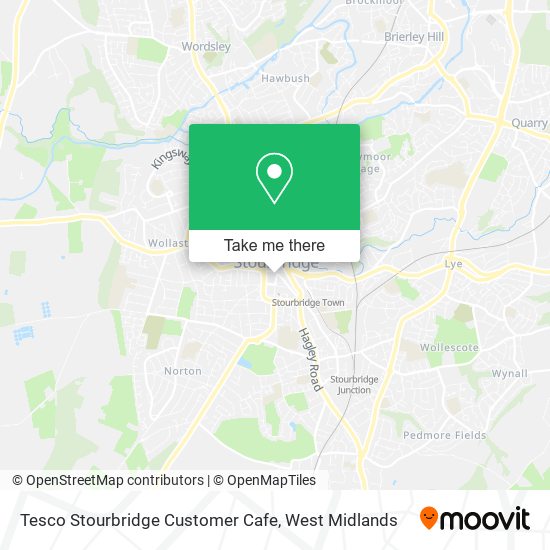 Tesco Stourbridge Customer Cafe map