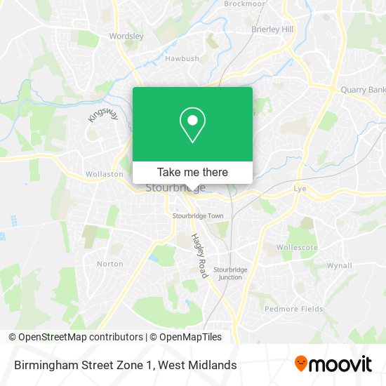 Birmingham Street Zone 1 map