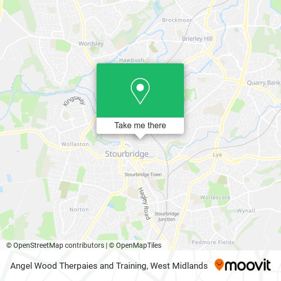 Angel Wood Therpaies and Training map