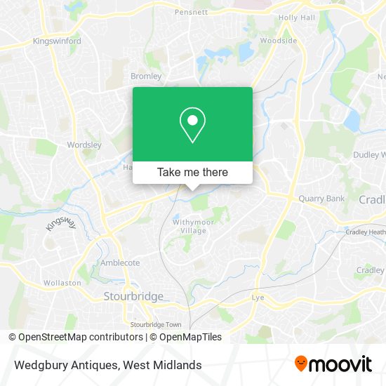 Wedgbury Antiques map