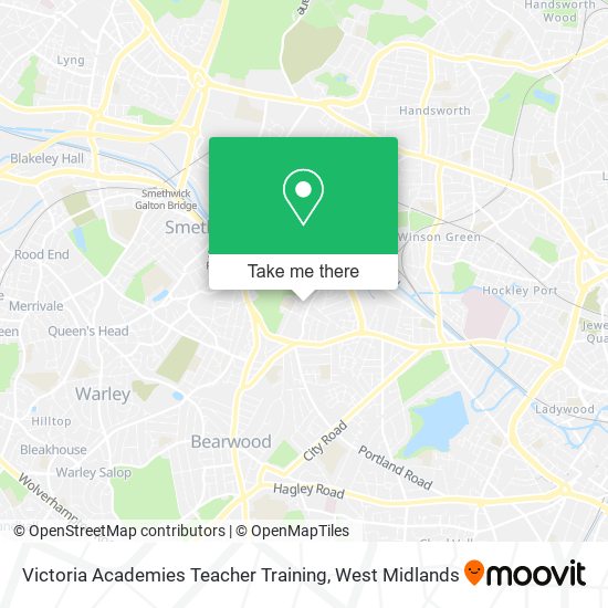 Victoria Academies Teacher Training map