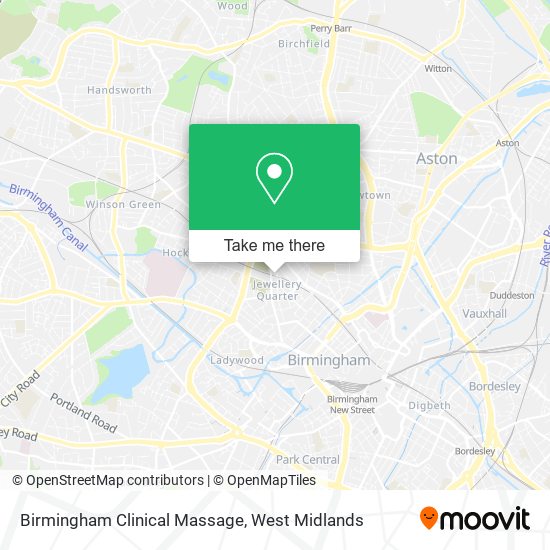 Birmingham Clinical Massage map