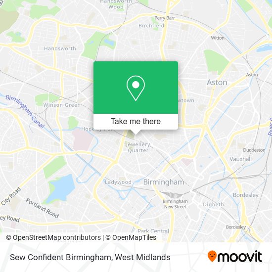 Sew Confident Birmingham map