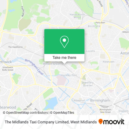 The Midlands Taxi Company Limited map