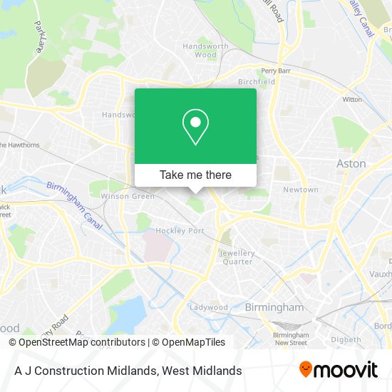 A J Construction Midlands map