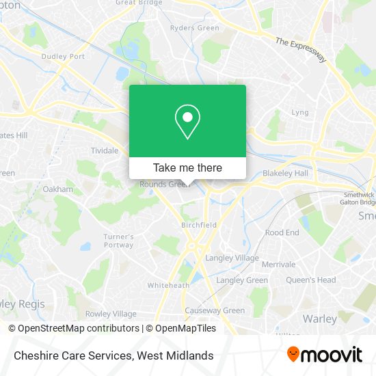 Cheshire Care Services map