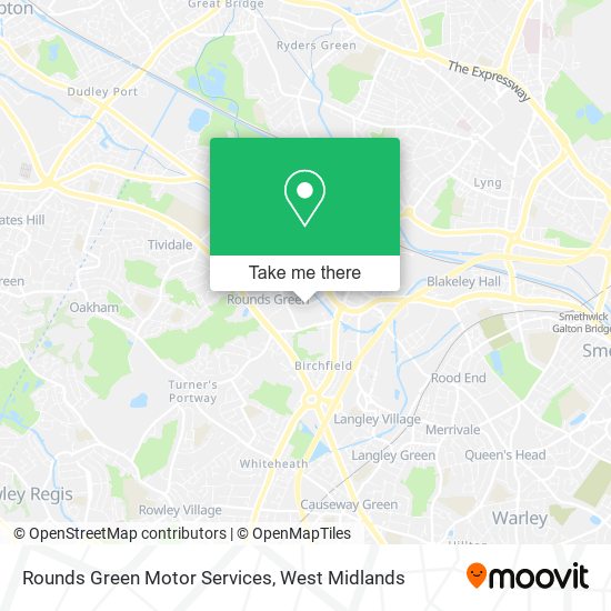 Rounds Green Motor Services map