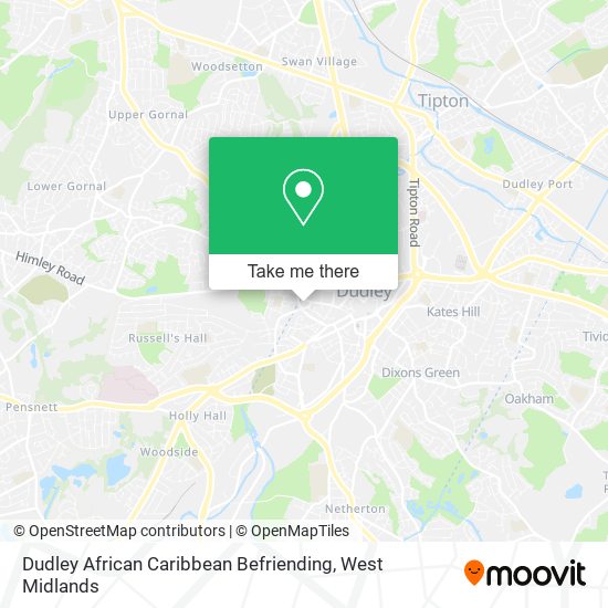 Dudley African Caribbean Befriending map