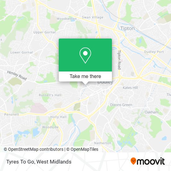 Tyres To Go map