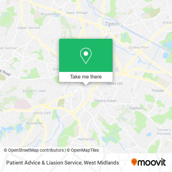 Patient Advice & Liasion Service map