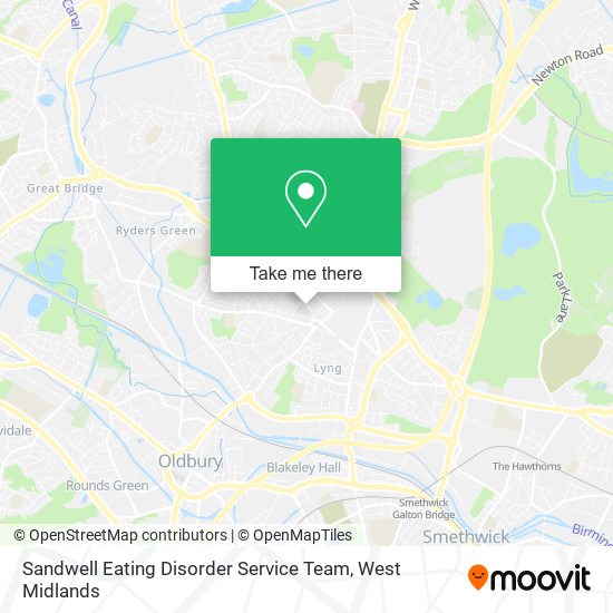 Sandwell Eating Disorder Service Team map