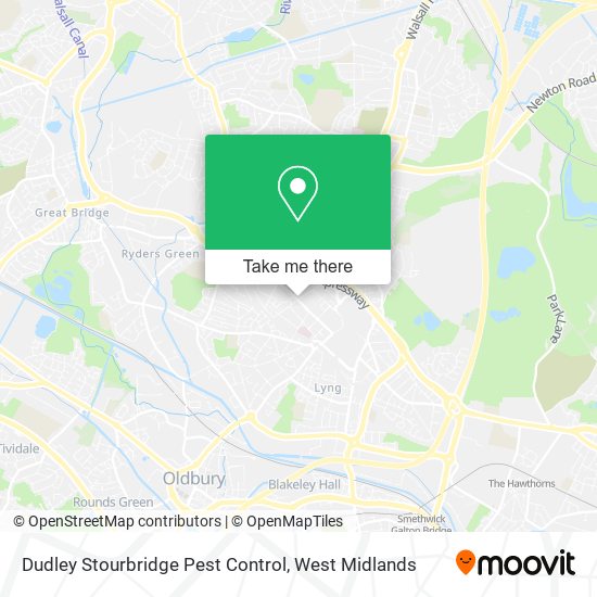 Dudley Stourbridge Pest Control map