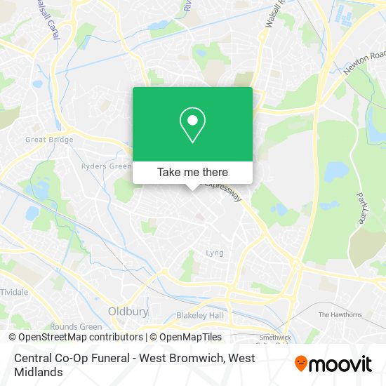 Central Co-Op Funeral - West Bromwich map