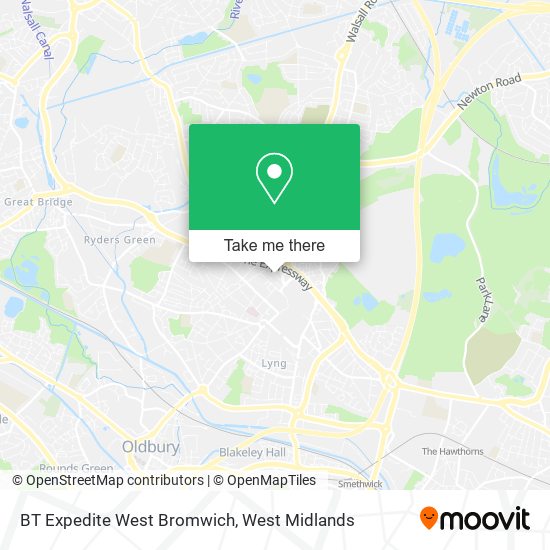 BT Expedite West Bromwich map