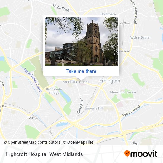 Highcroft Hospital map