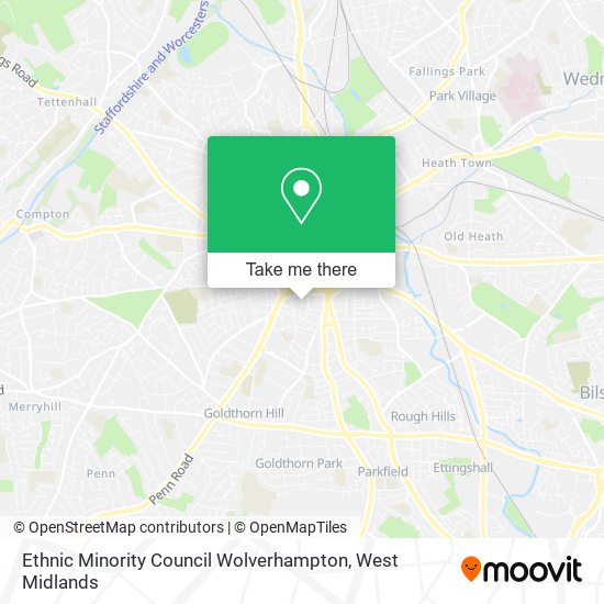 Ethnic Minority Council Wolverhampton map