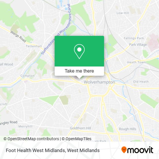 Foot Health West Midlands map