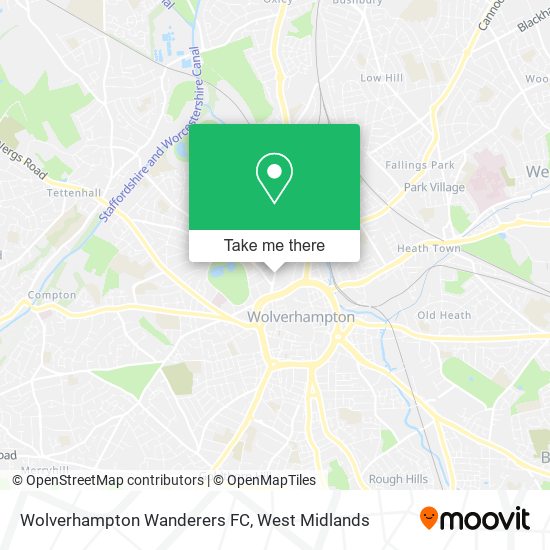 Wolverhampton Wanderers FC map