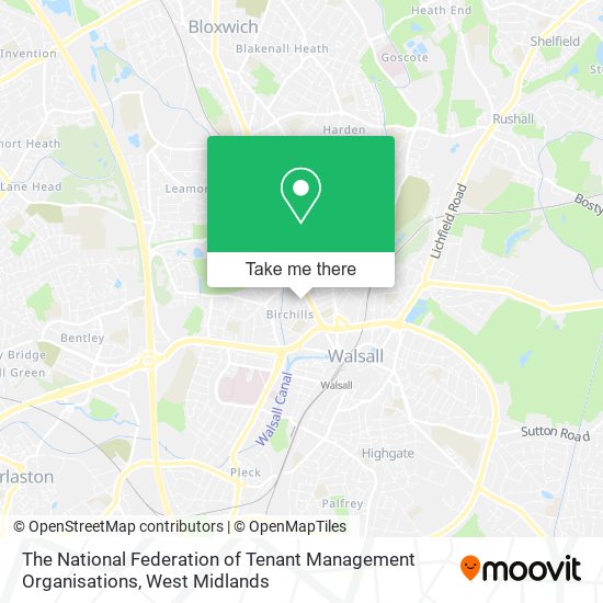 The National Federation of Tenant Management Organisations map