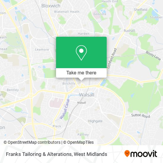 Franks Tailoring & Alterations map