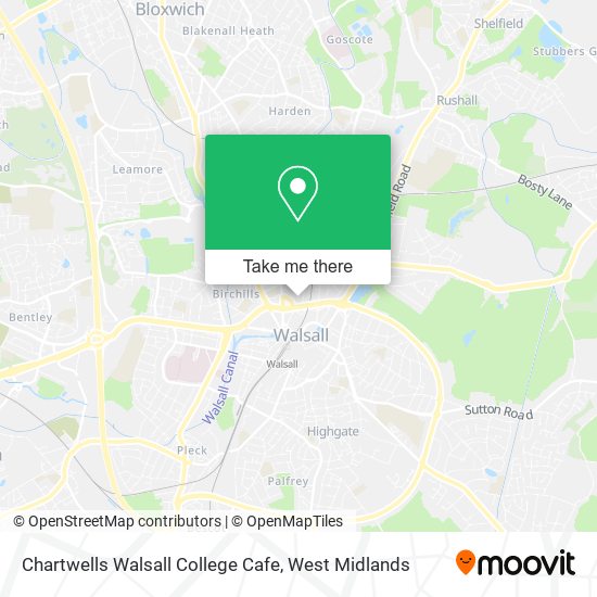 Chartwells Walsall College Cafe map