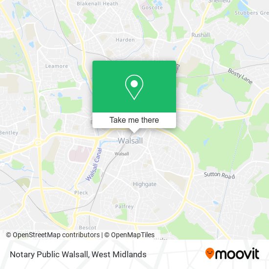 Notary Public Walsall map