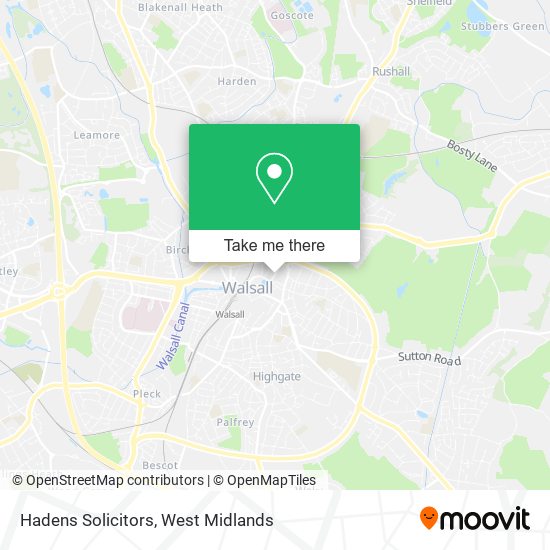Hadens Solicitors map