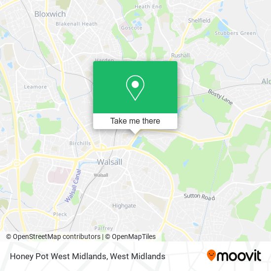 Honey Pot West Midlands map