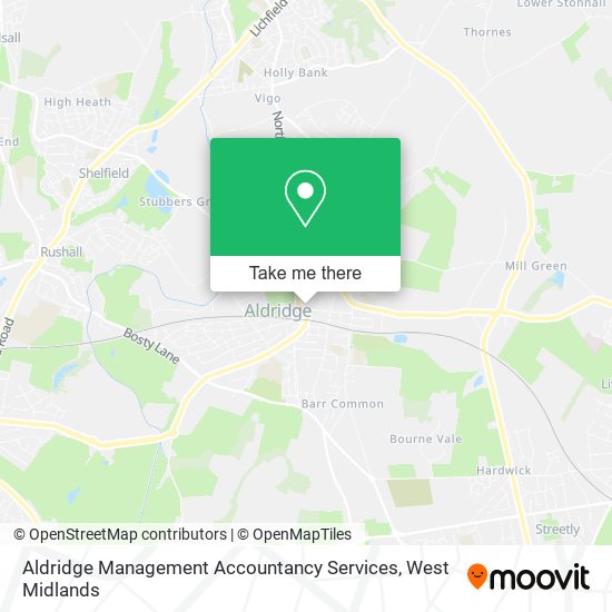 Aldridge Management Accountancy Services map