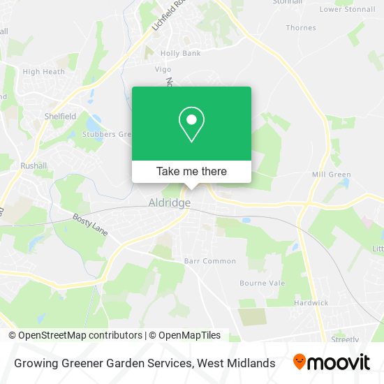 Growing Greener Garden Services map