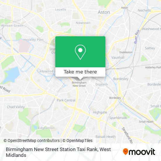 Birmingham New Street Station Taxi Rank map