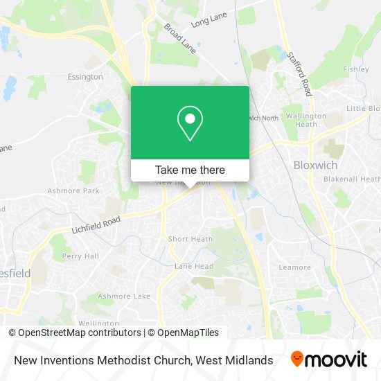 New Inventions Methodist Church map