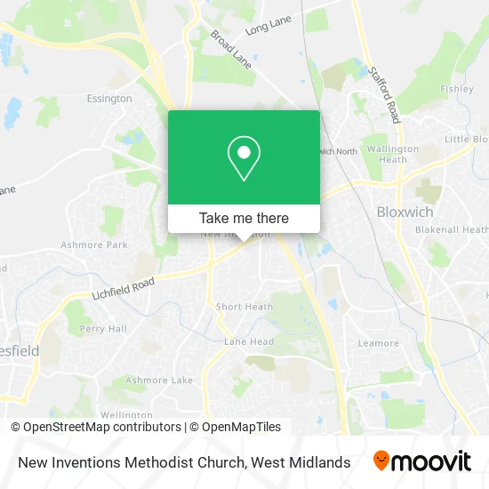 New Inventions Methodist Church map