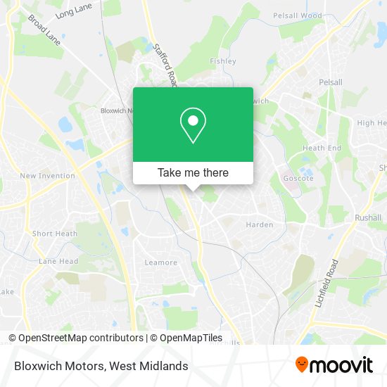 Bloxwich Motors map