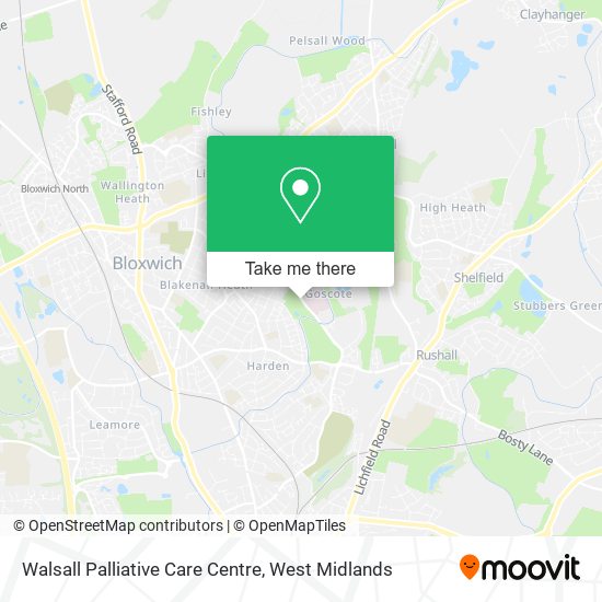 Walsall Palliative Care Centre map