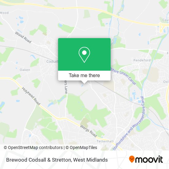Brewood Codsall & Stretton map