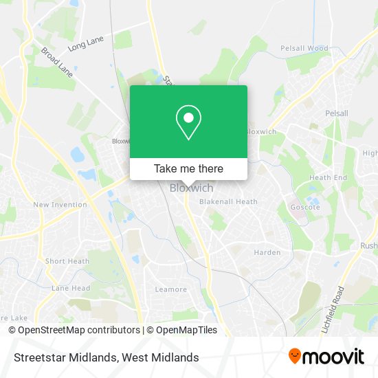 Streetstar Midlands map