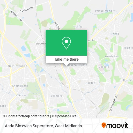 Asda Bloxwich Superstore map