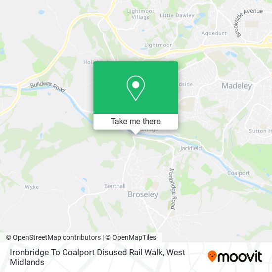 Ironbridge To Coalport Disused Rail Walk map